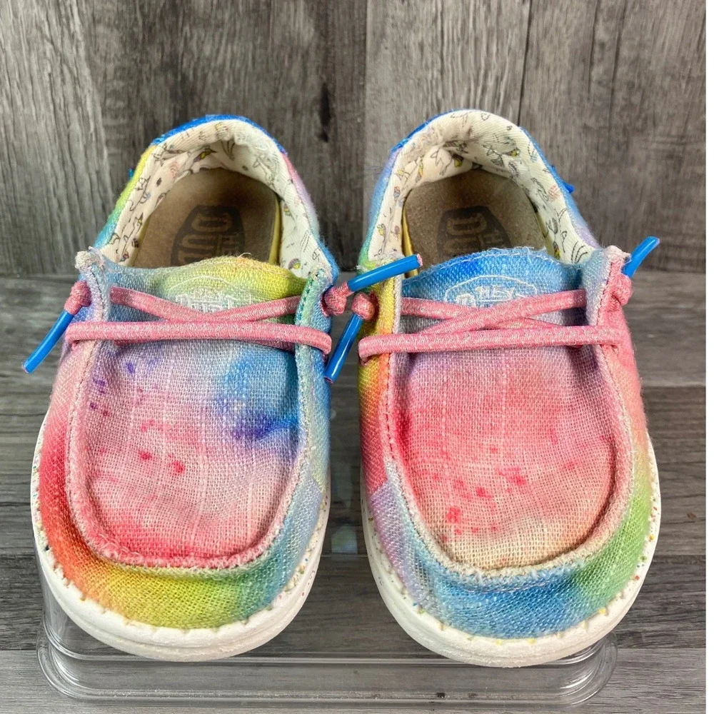 Hey Dude Wendy Toddler Dreamer Magic Tie Dye Shoes 40087-9CR Size K8 Multicolor